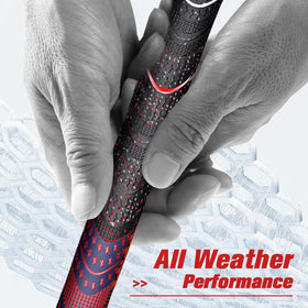 Geoleap grips highlighting tapered design with larger lower hand