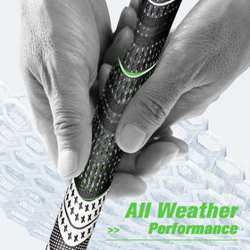 Geoleap taper-design golf grips reduce hand strain and enable smoother power transfer.