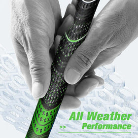 Geoleap golf grips feature taper design for relaxed hands and smoother swing