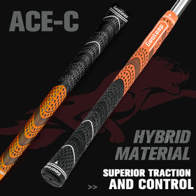Geoleap golf grip close-up shows textured surface for secure traction.