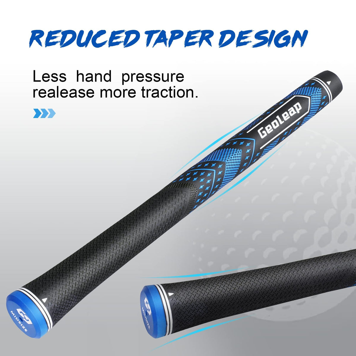 Geoleap grip texture close-up shows microtexture for reliable grip.