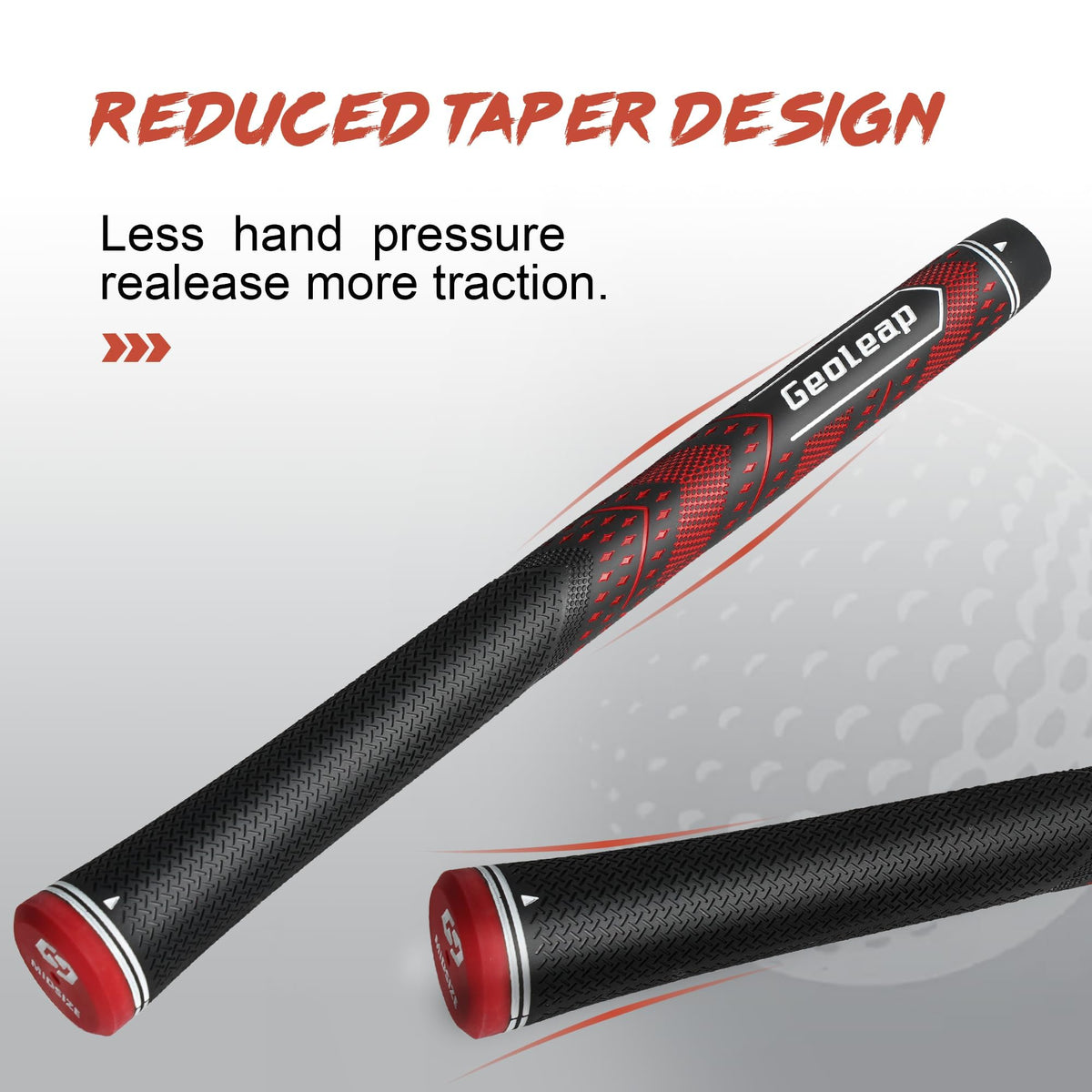 Geoleap grip tapes 15-pack in use on club shaft for secure wrap.