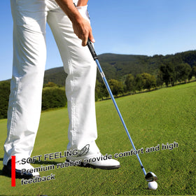 Geoleap ripple texture grip surface enhances contact and reduces slipping during swings.