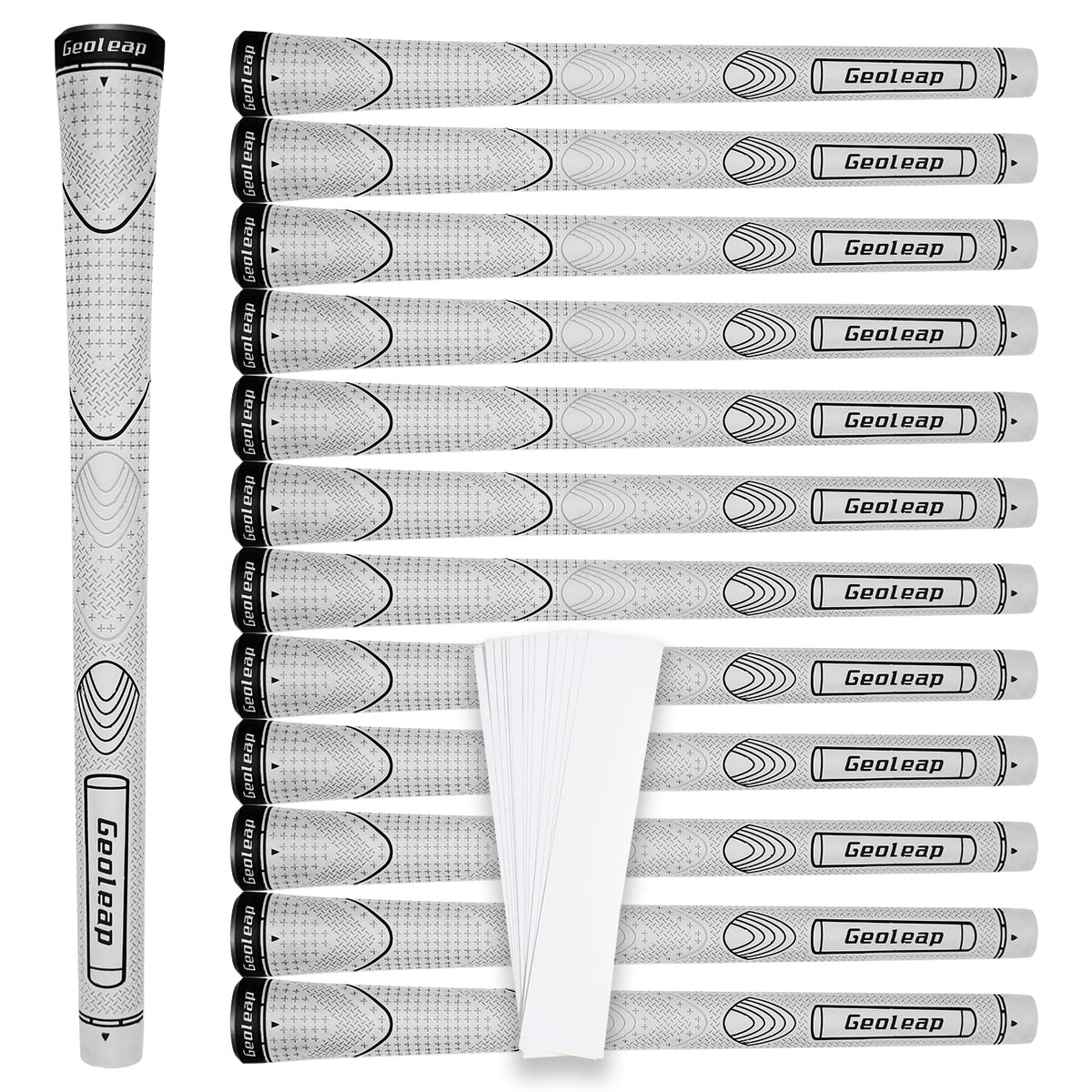 Geoleap rubber golf grips 13-set non-slip texture promotes stable grip in wet conditions