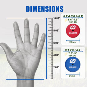 Geoleap soft hybrid compound grip offers comfort with torsion control for steadier play.