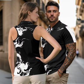 GETELINSENG couple matching polo set ideal for coordinated outings.