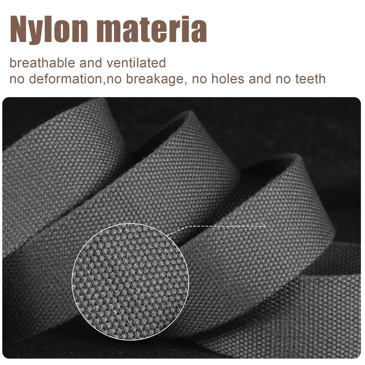 Geyoga durable nylon material shown in a rugged outdoor setting.