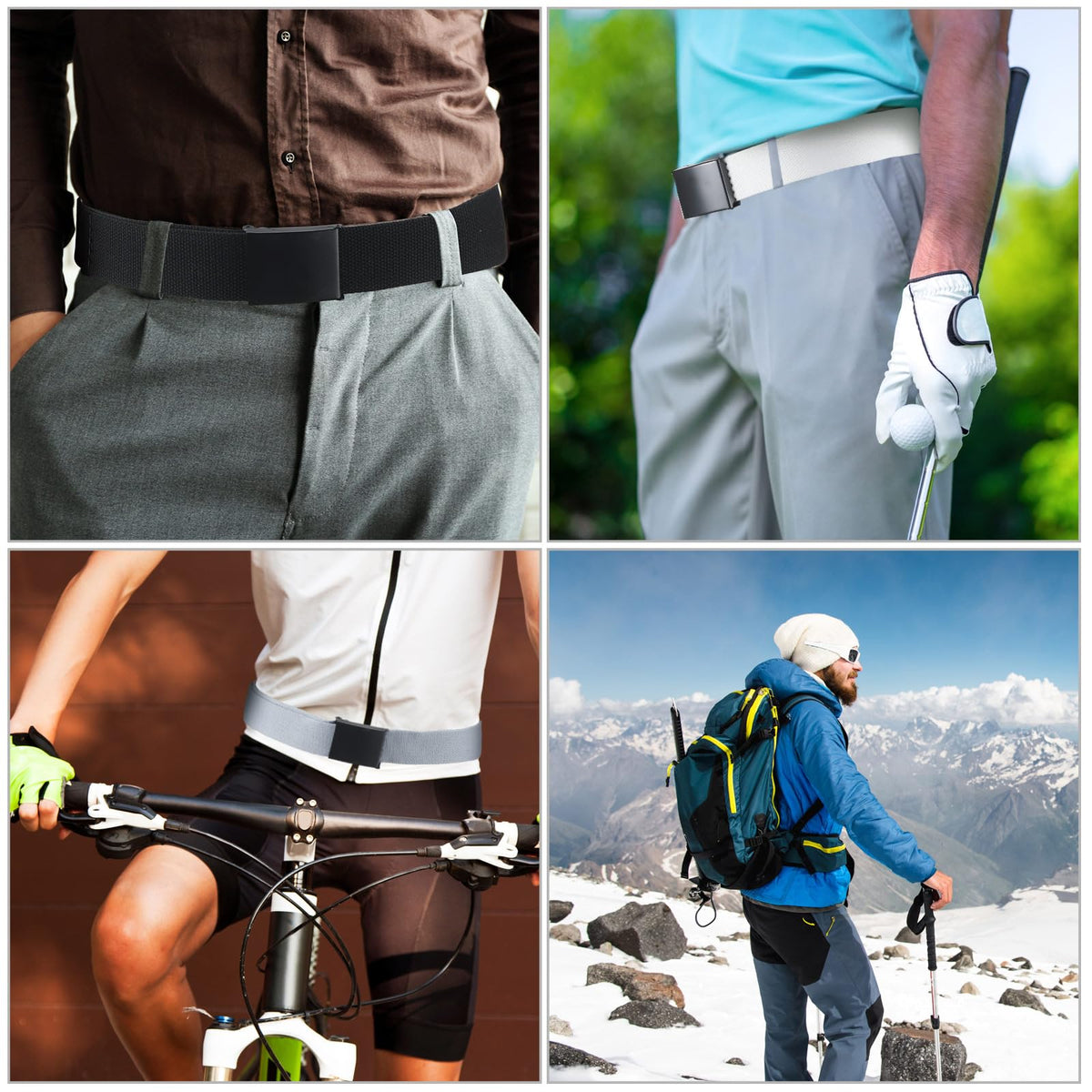 Geyoga belt with easy trim and quick buckle release.