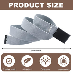 Geyoga nylon web belt close-up on buckle highlighting durable design.
