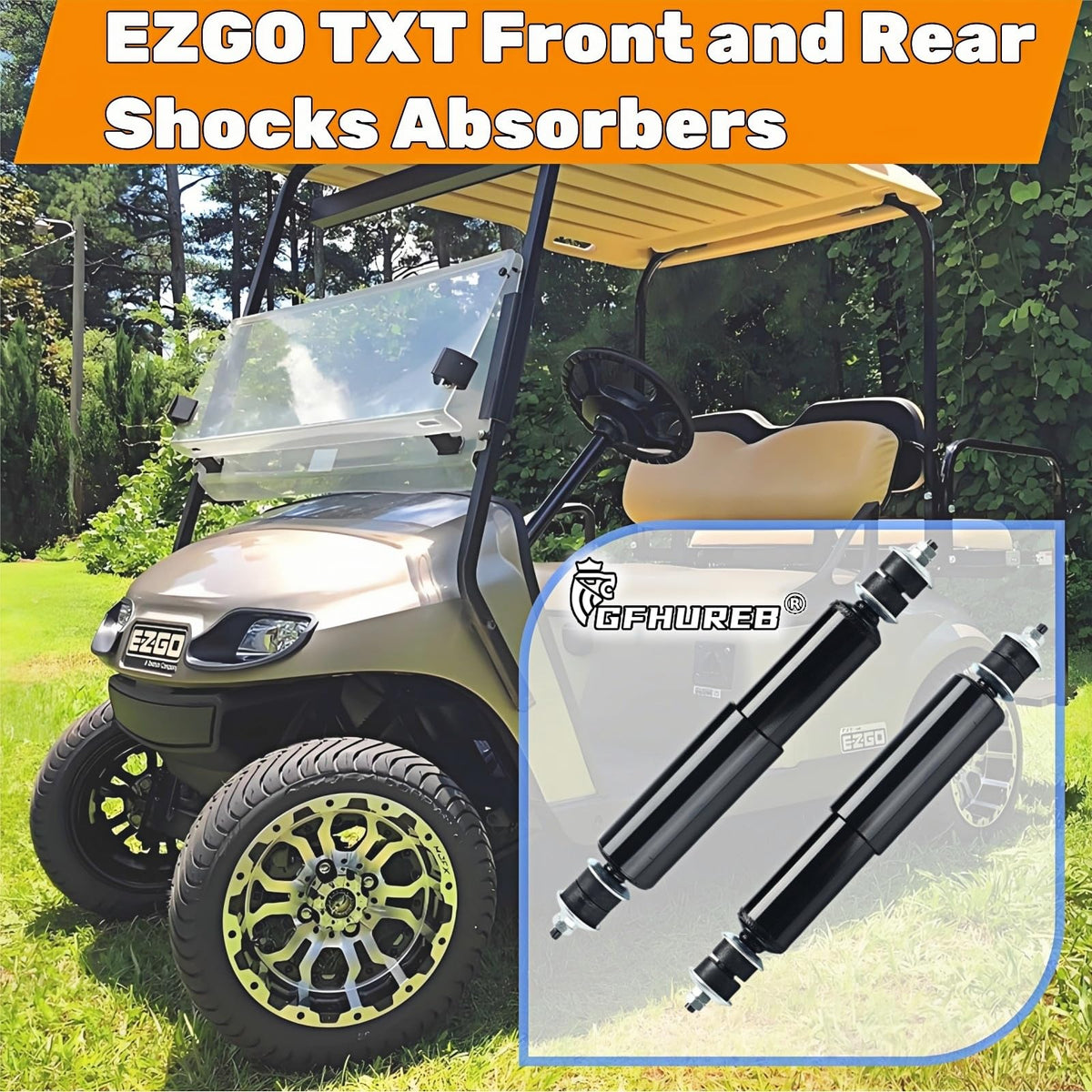 GFHUREB EZGO TXT rear shock absorber smooths bumps and improves stability