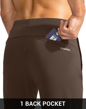 Brown colorway of G Gradual joggers pairs with casual sportswear for a polished look.