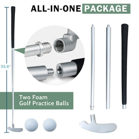 GGPODX premium aluminum shaft delivers solid feel and durability for putts.
