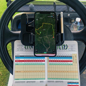 giantgrown golf cart phone holder side clamp highlights sturdy grip during sharp turns