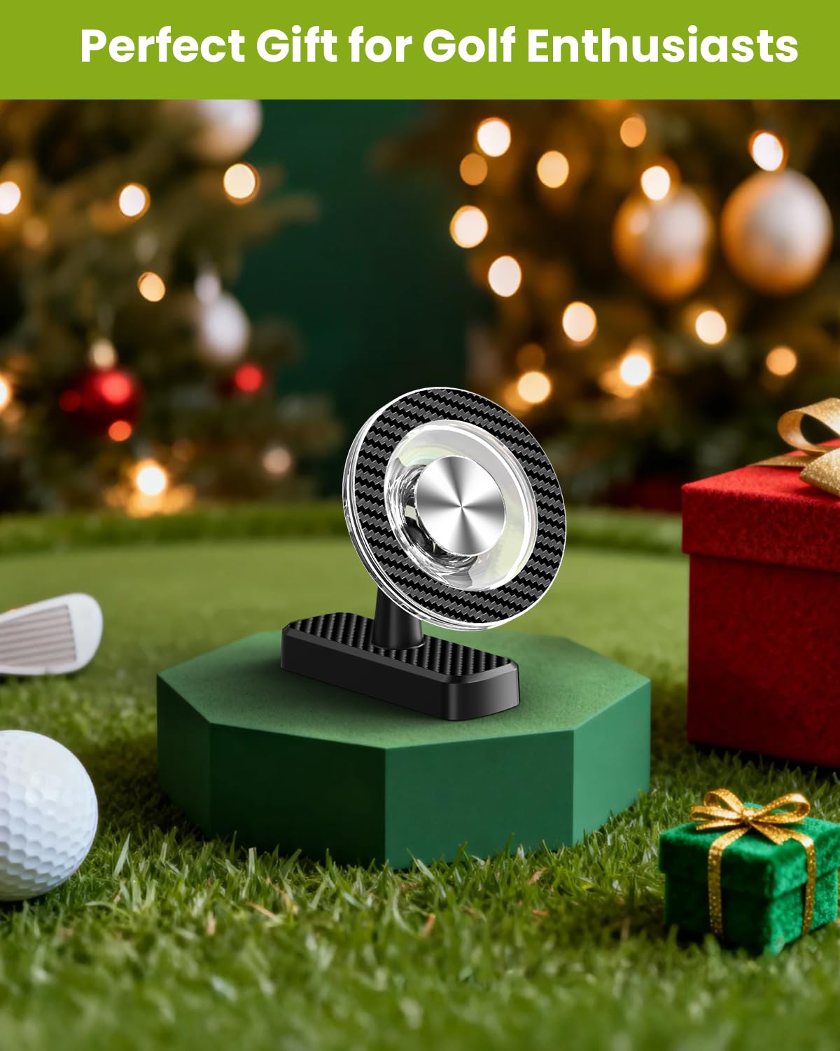 GiantHope 360-degree rotation mount provides optimal viewing angles during a round.