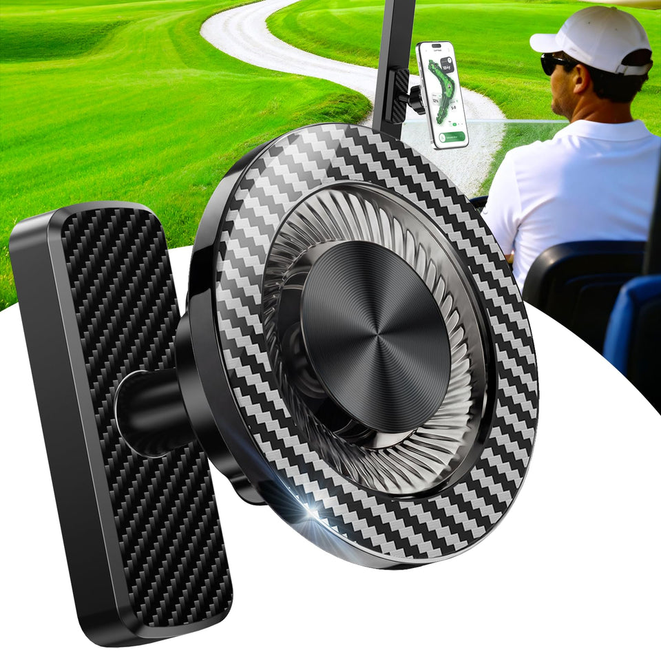GiantHope magnetic golf cart phone holder with snap-and-go mount for quick on-course use.