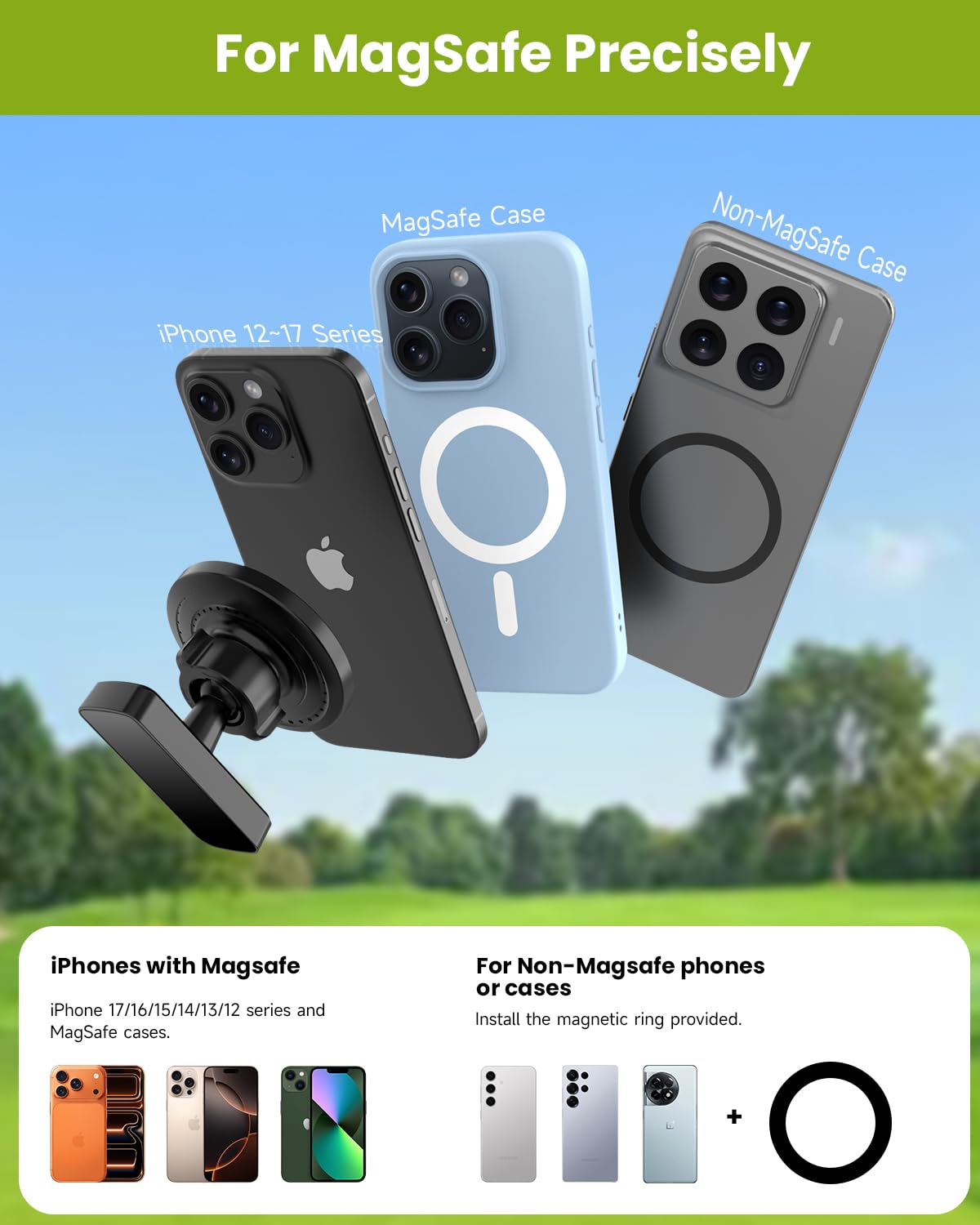 GiantHope works on several magnetic metal surfaces beyond golf carts for versatile placement.
