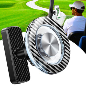 GiantHope magnetic golf cart phone holder securely mounted on base for hands-free use