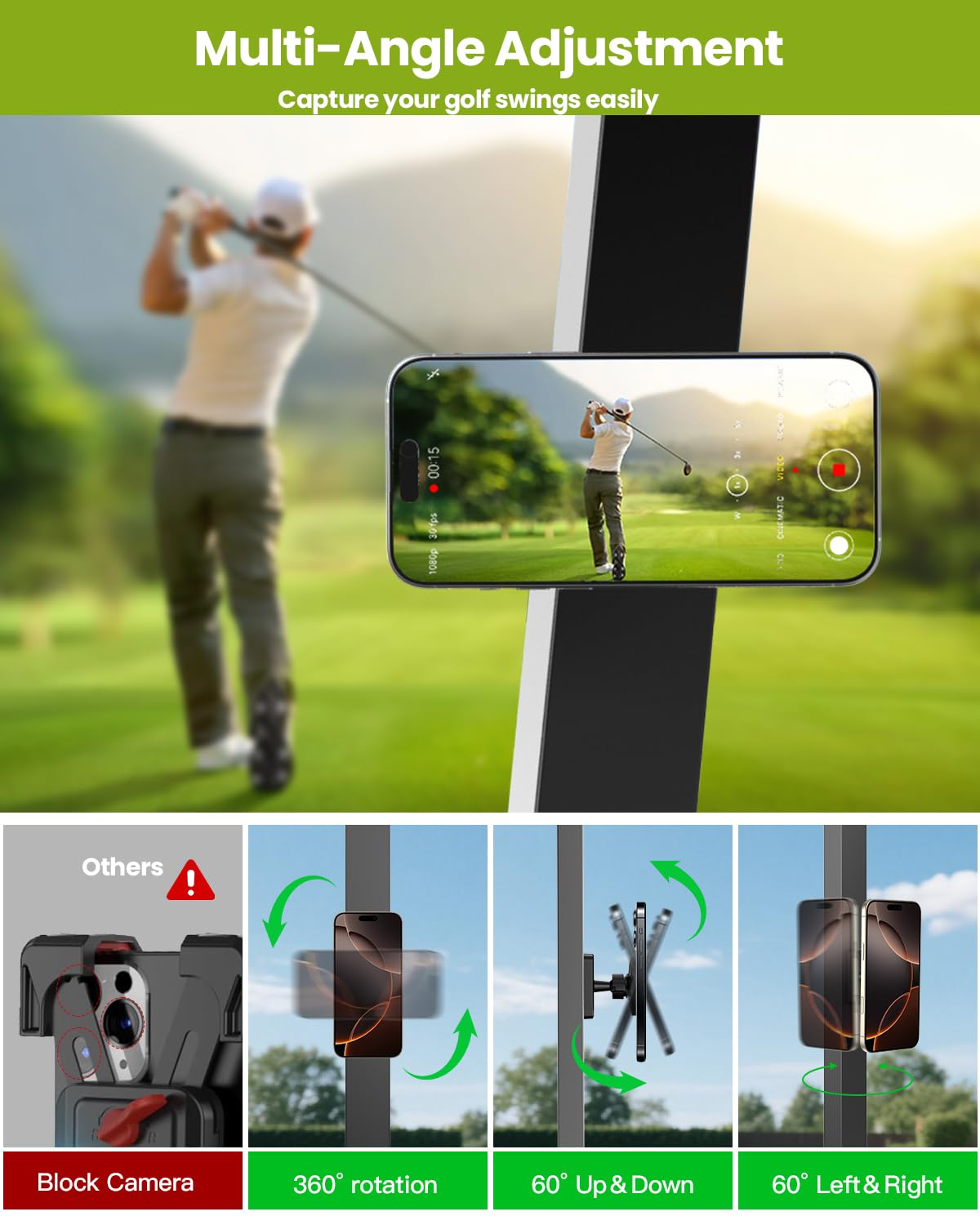 GiantHope snap-and-go design enables quick, tool-free installation before your next round.