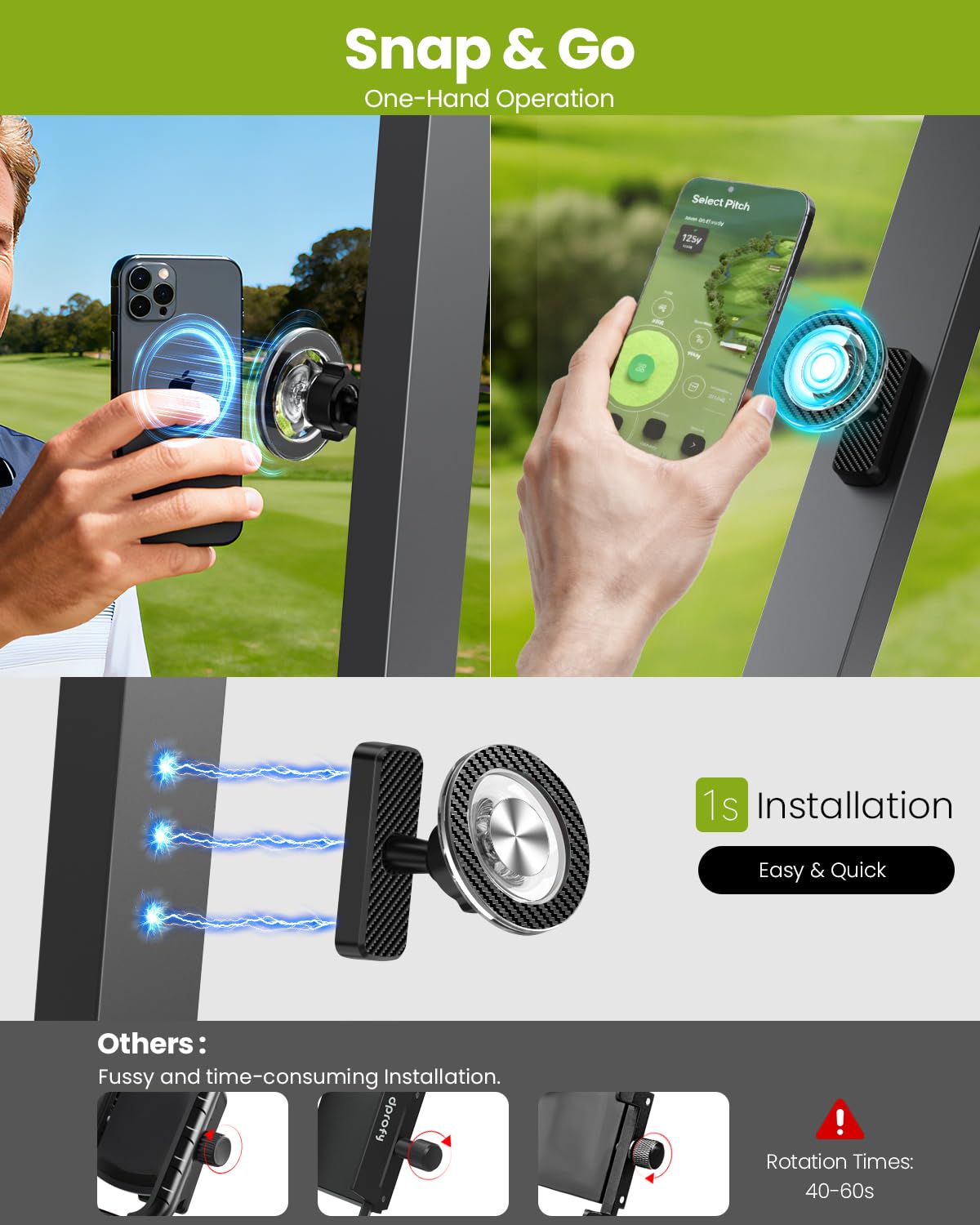 Strong 28-magnet base keeps devices secure on smooth or rough rides.