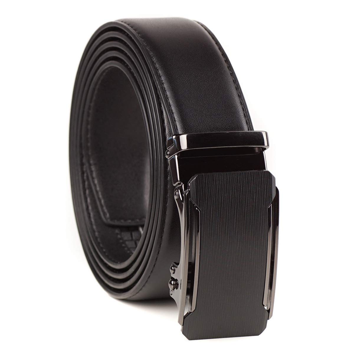 Giantsize dark brown belt with precise stitching and durable construction