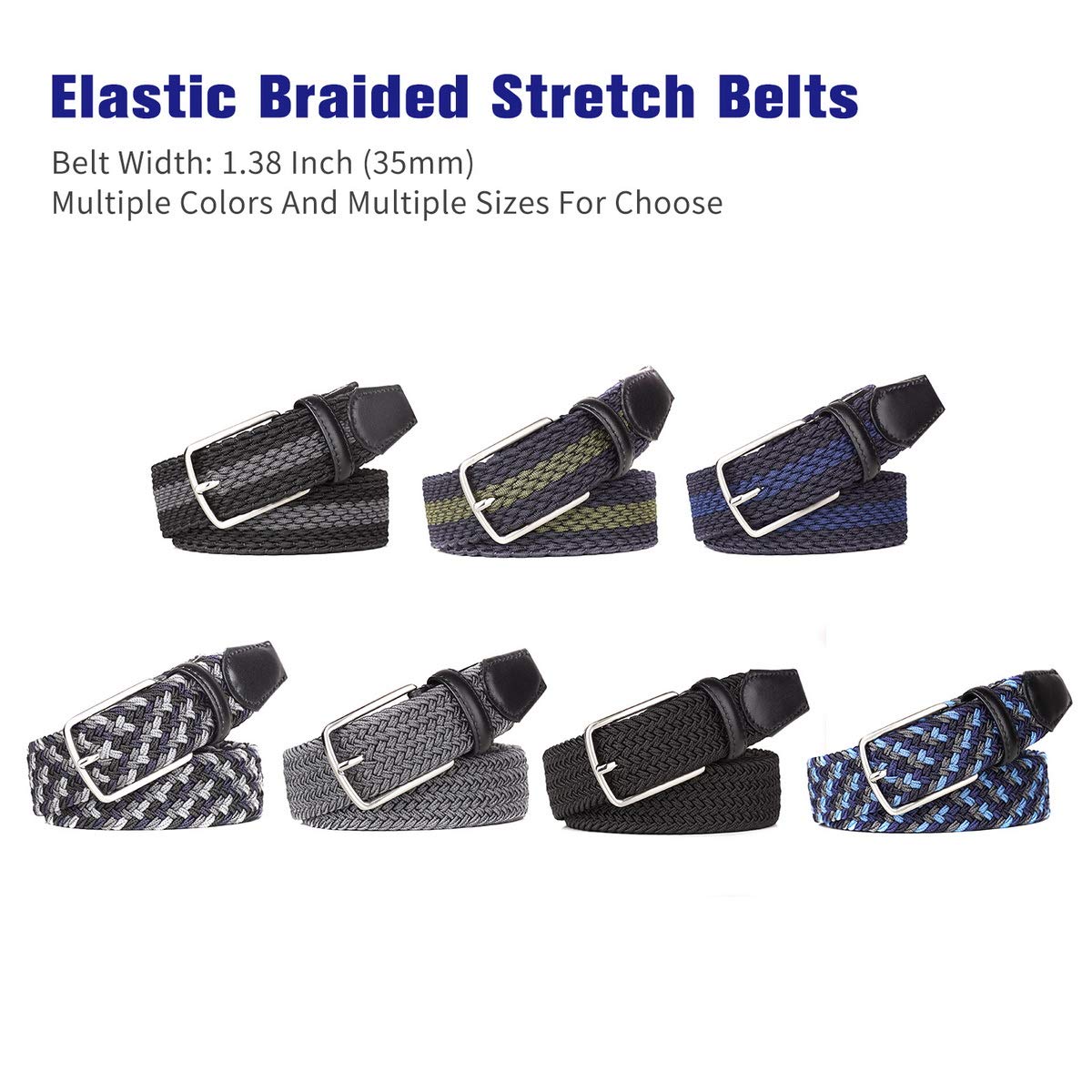 Giantsize big-and-tall belt in black suitable for casual and formal outfits.