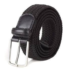 Giantsize braided elastic belt with polypropylene weave emphasizes durable, flexible wear throughout the day.