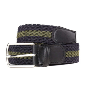 Giantsize braided elastic belt with gloss buckle for durable daily wear