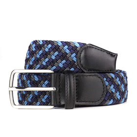 Giantsize extra-long braided stretch belt buckle close-up for adjustable fit.