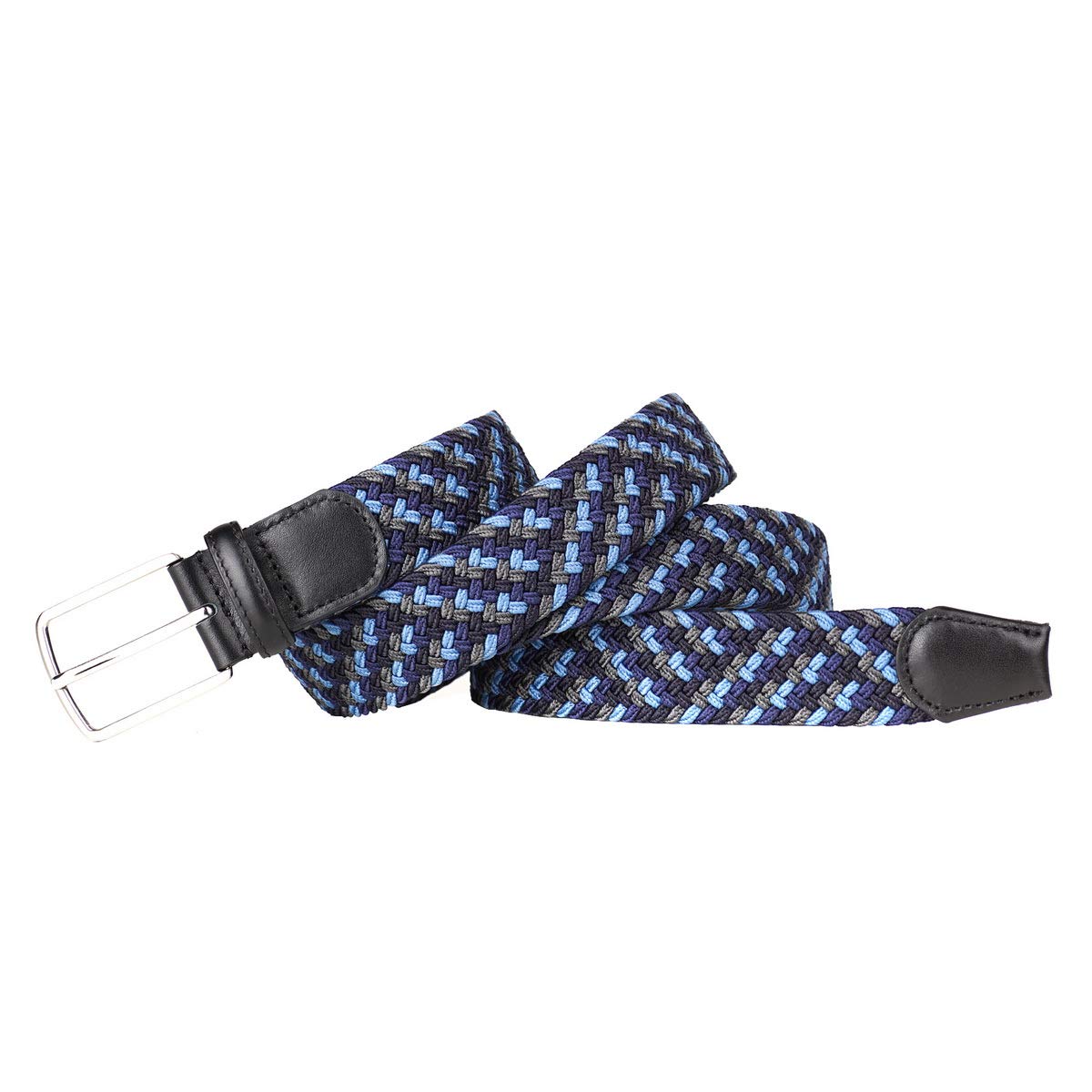 Giantsize unisex stretch braided belt in use, offering easy adjustment for different figures.