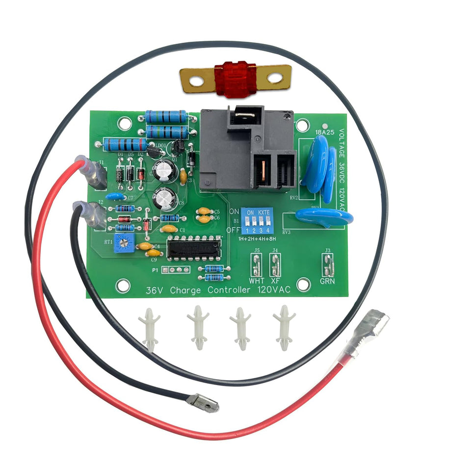 Gihdfer 36V Powerwise charger board front view maintains stable power for EZGO carts