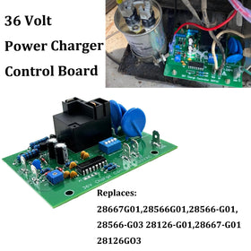 EZGO-compatible charger board side view demonstrates precise fit