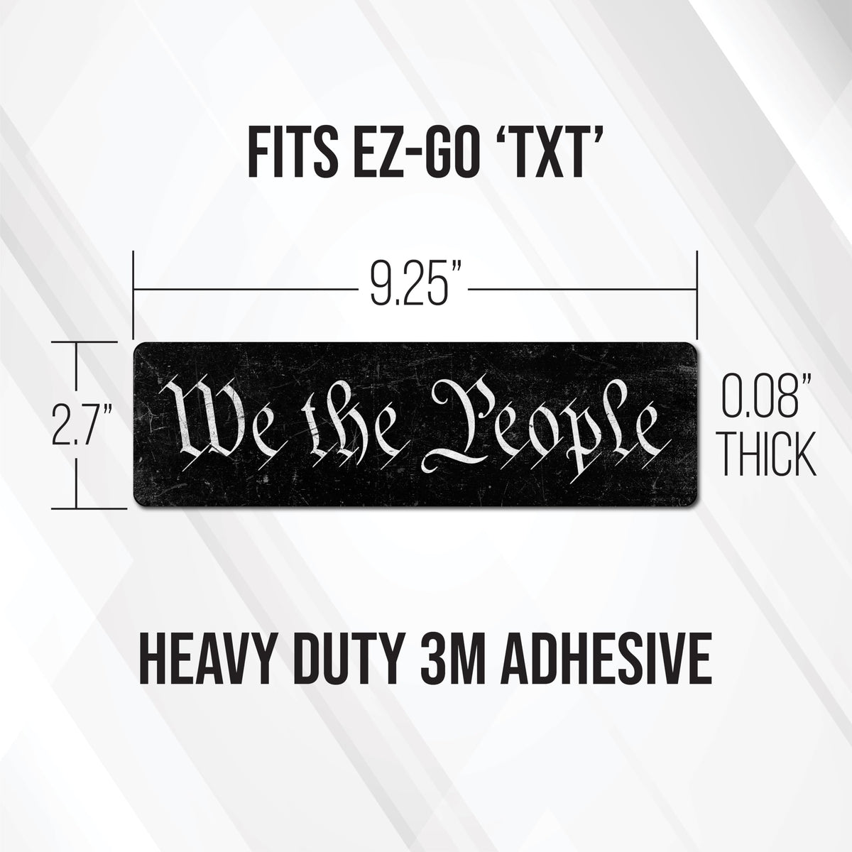 Gimme Golf USA EZ-GO TXT 3M adhesive backing shown up-close.