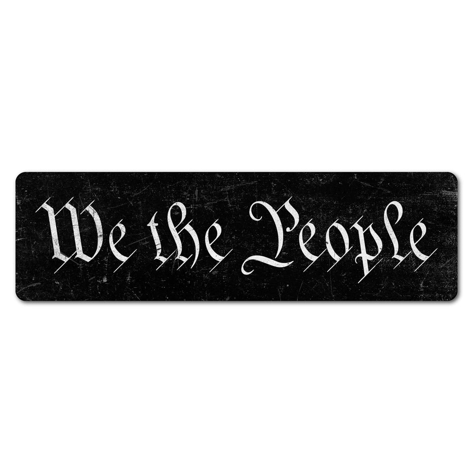 Gimme Golf USA EZ-GO TXT front nameplate with We The People design enhances cart style.