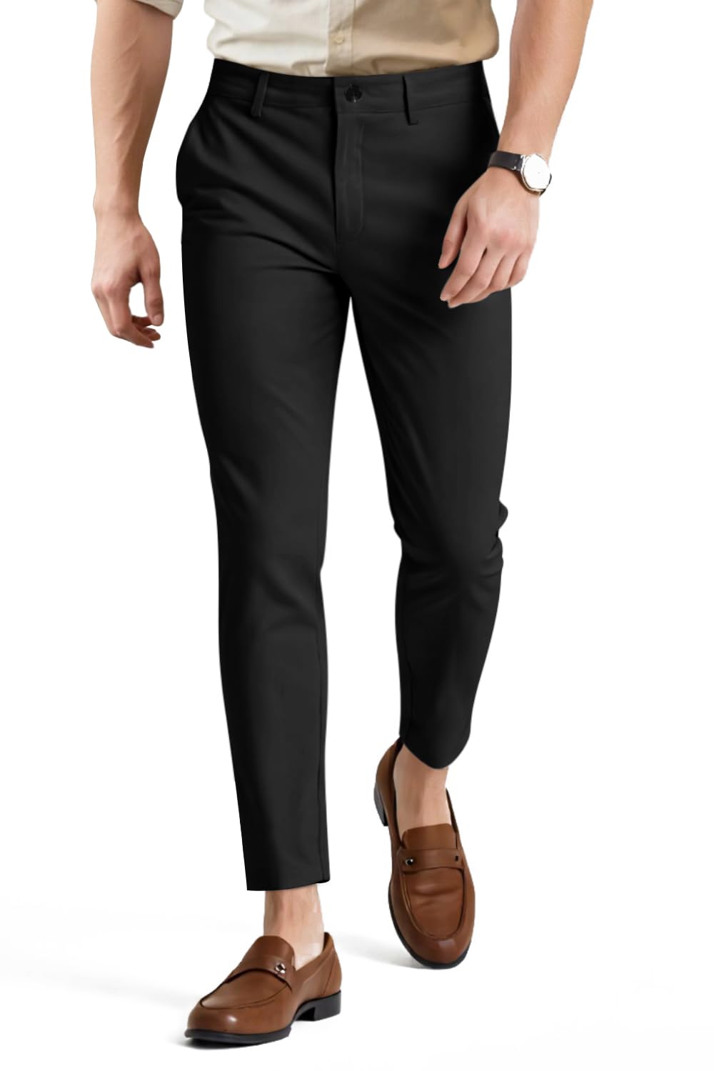 GINGTTO dress pants back pocket view highlights practical storage for daily use.