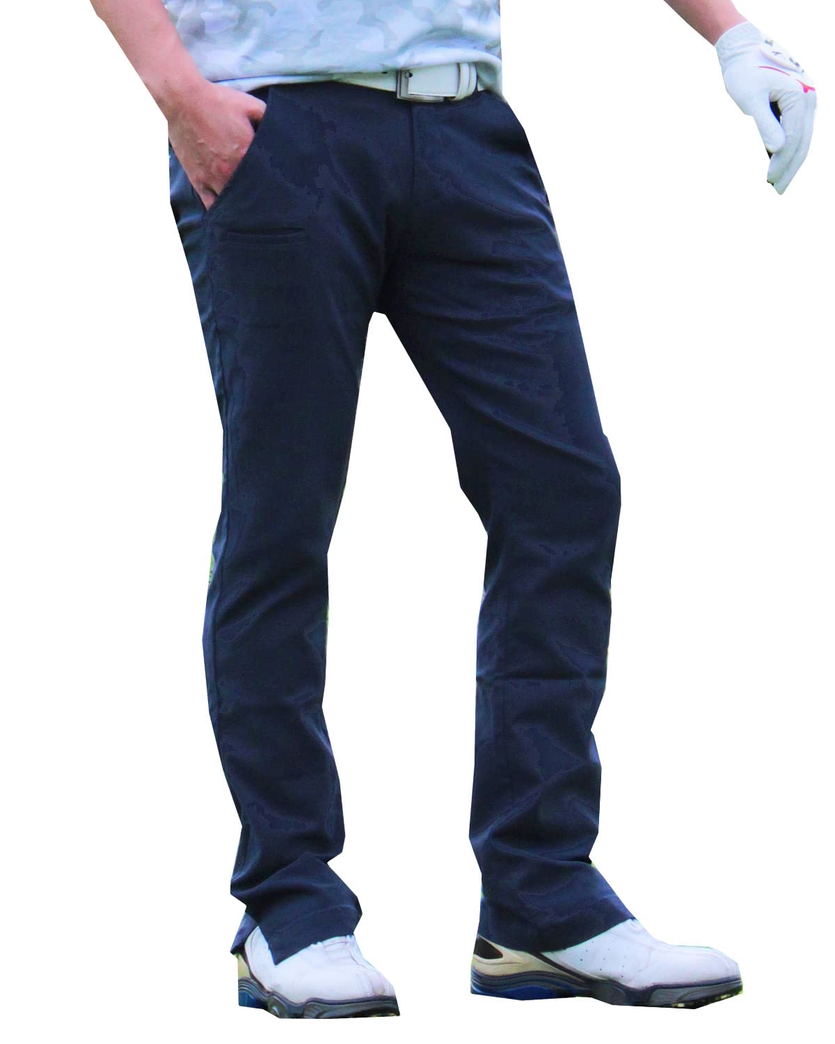 GIORNO SEVEN men's golf pants front view with stretch for mobility.