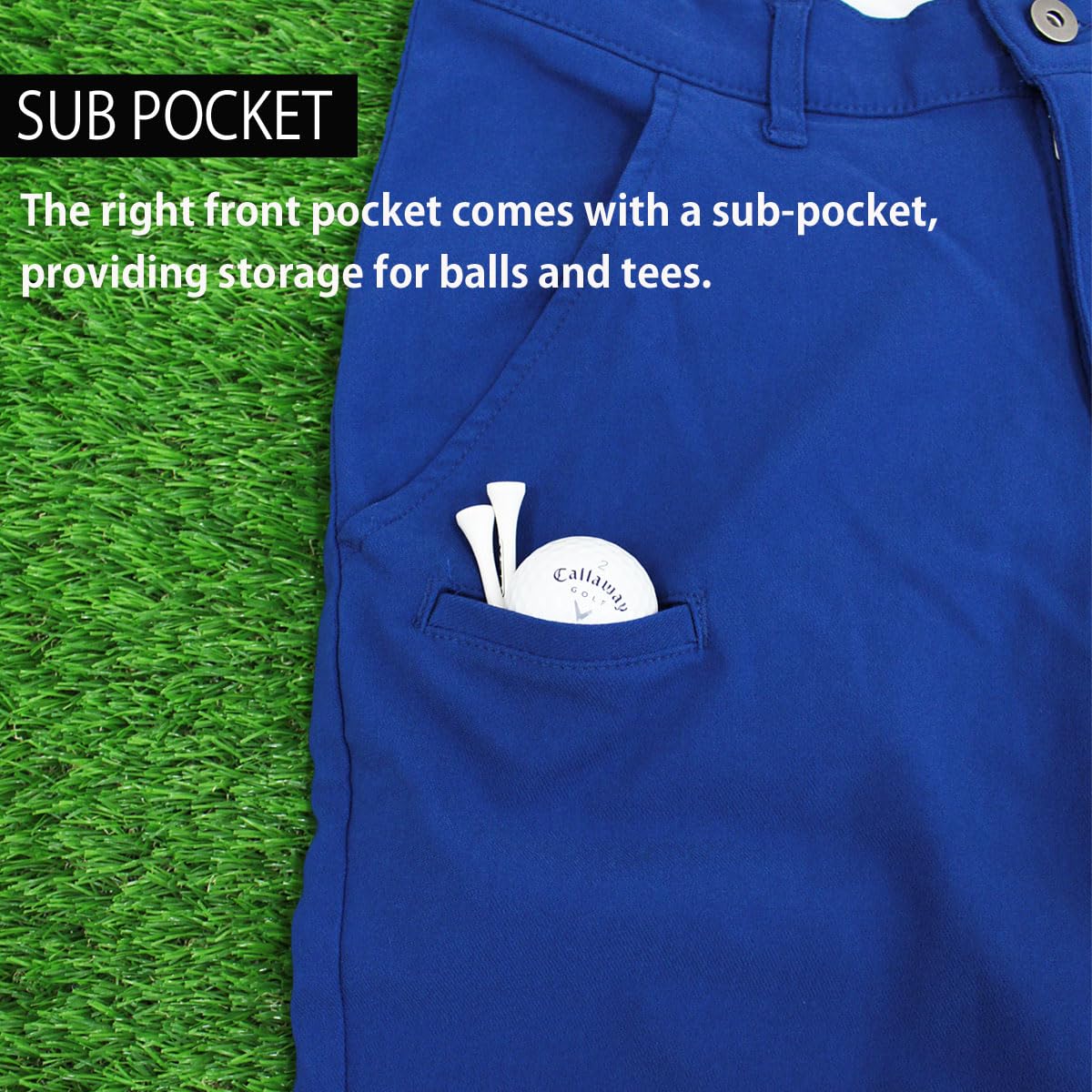 GIORNO SEVEN mens golf pants comfortable slim fit for long rounds.
