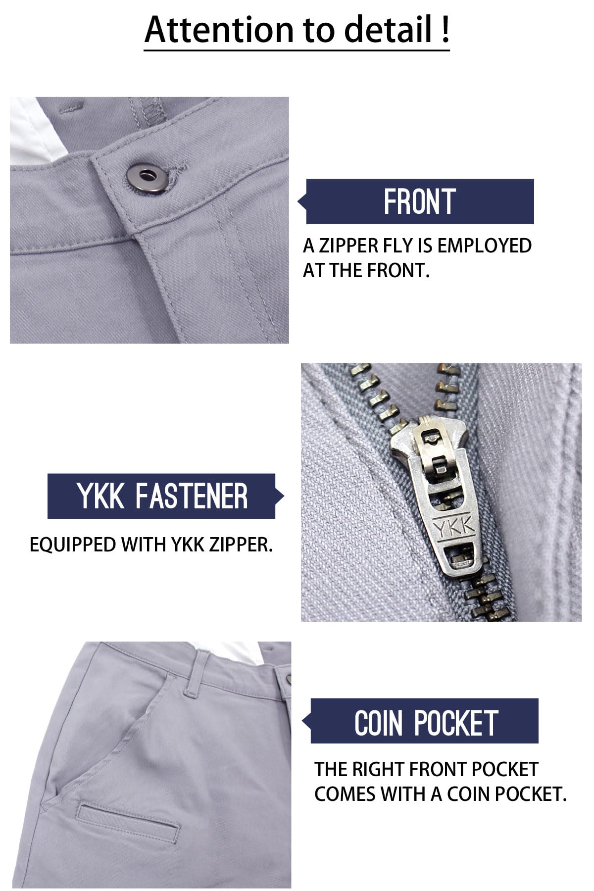 GIORNO SEVEN men's golf pants slit-bottom hem enabling easier stride