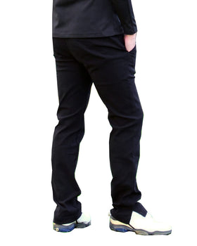 GIORNO SEVEN mens golf pants black front view with stretch for comfortable swings