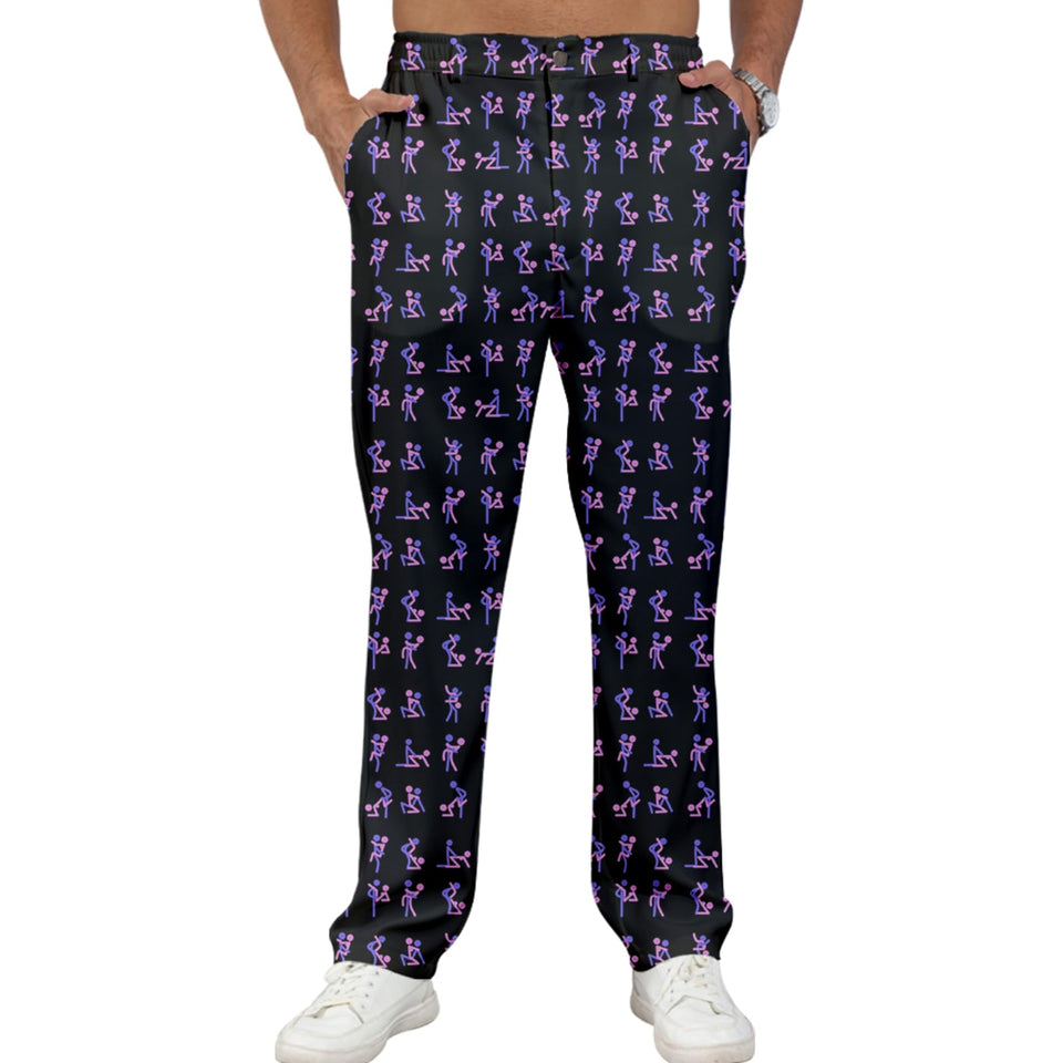 Giromo golf pants show lightweight breathable fabric for all-day comfort.
