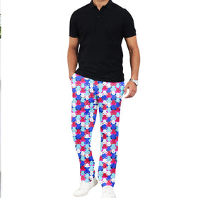 Giromo men's golf pants hidden zipper pocket demonstrates secure front storage.