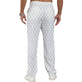 Giromo men's golf pants stretch waistband close-up showing flexible fit for movement.