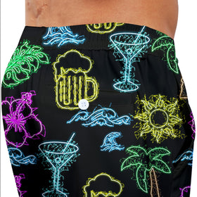 Giromo Tropical Flowers Neon pants are easy to care for with machine wash