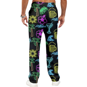 Giromo Tropical Flowers Neon fabric texture highlights breathable, lightweight comfort for workouts