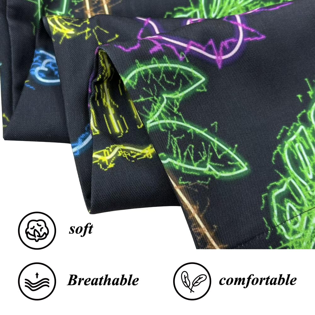 Giromo Tropical Flowers Neon fabric enables full movement during swing on course
