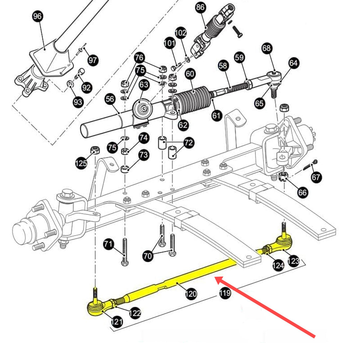 Giuqa tie rod end ball joint driver side offering smoother steering connection