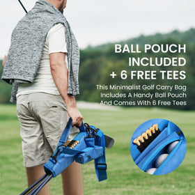GKandi ball pouch and included tees for quick practice access.