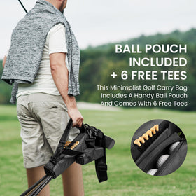 GKandi integrated ball pouch and tees simplify on-course practice