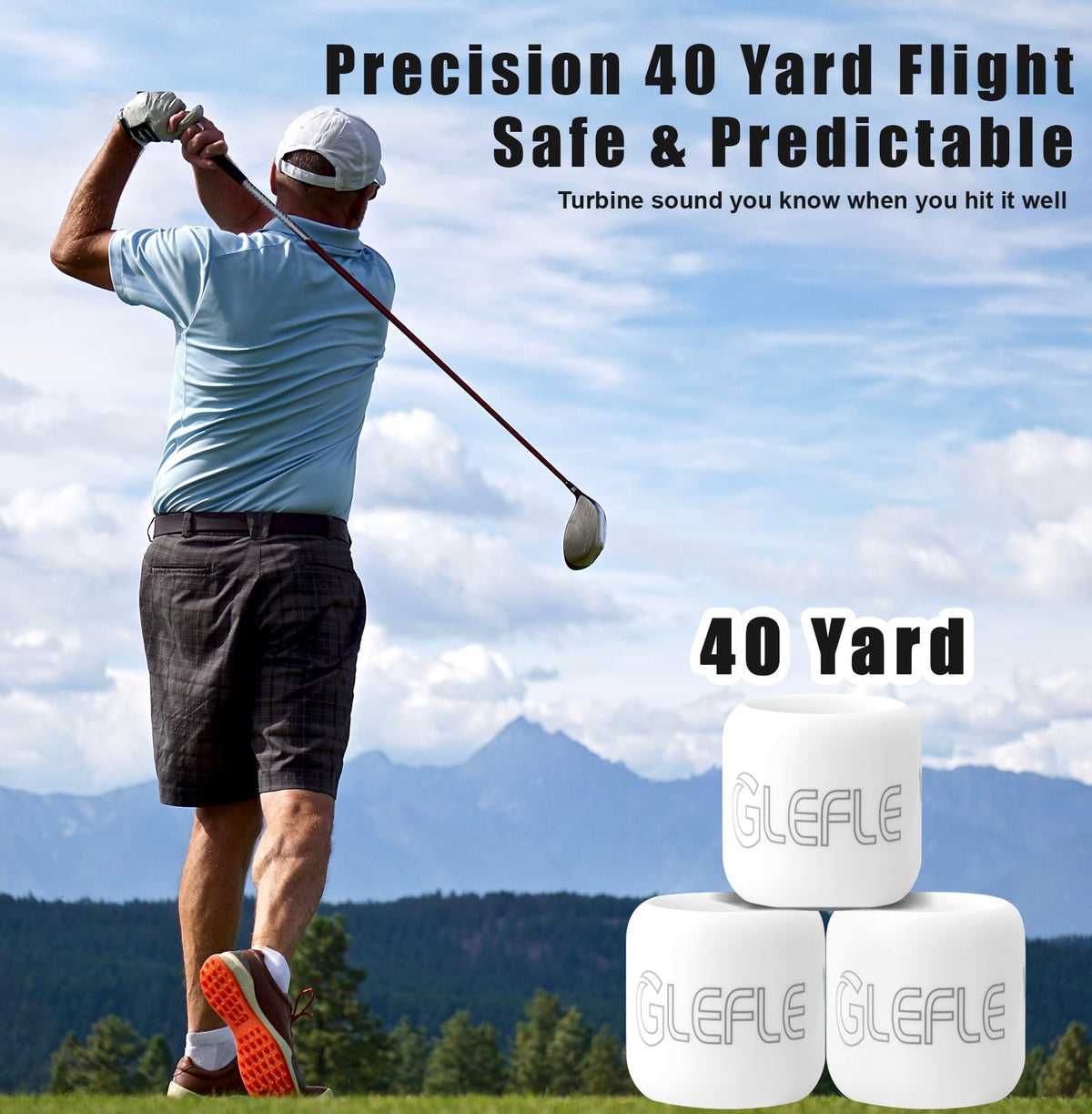 GLEFLE Ball reverse-spin feedback helps visualize shot shaping and accuracy