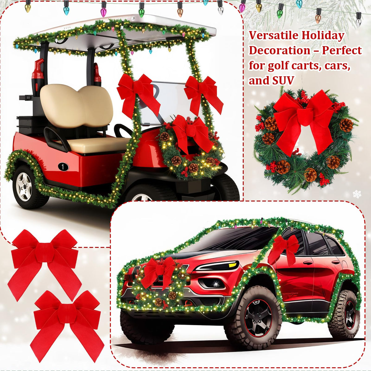 Glitinsel green tinsel garland wraps rails for durable festive wrap
