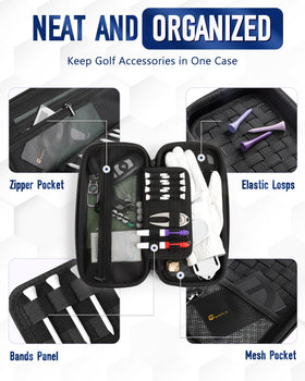 GLORIEROO golf glove holder with external phone pocket for quick access